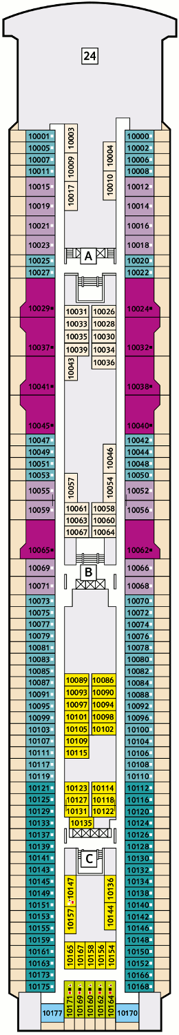 Choose your cabin on Perle Deck             