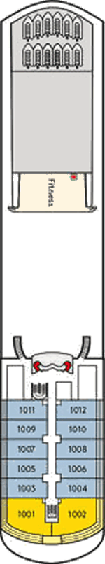 Choose your cabin on Penthouse Deck             