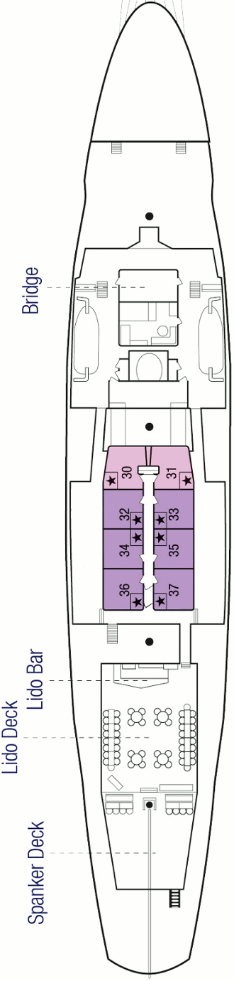 Choose your cabin on Captain's and Lido Deck Choose your cabin on Captain's and Lido Deck