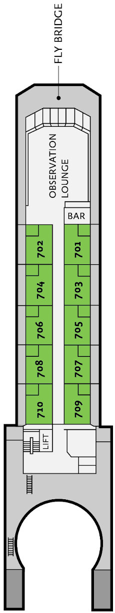 Choose your cabin on Observation Deck Choose your cabin on Observation Deck