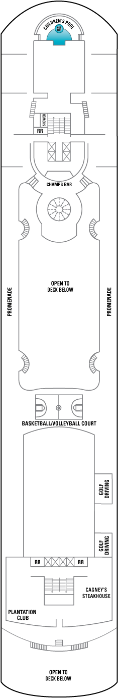 Choose your cabin on Sports Deck             