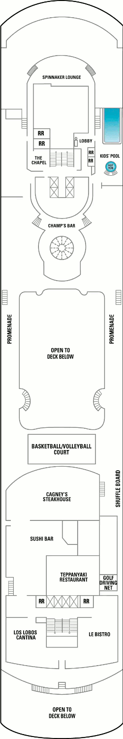 Choose your cabin on Sport Deck             